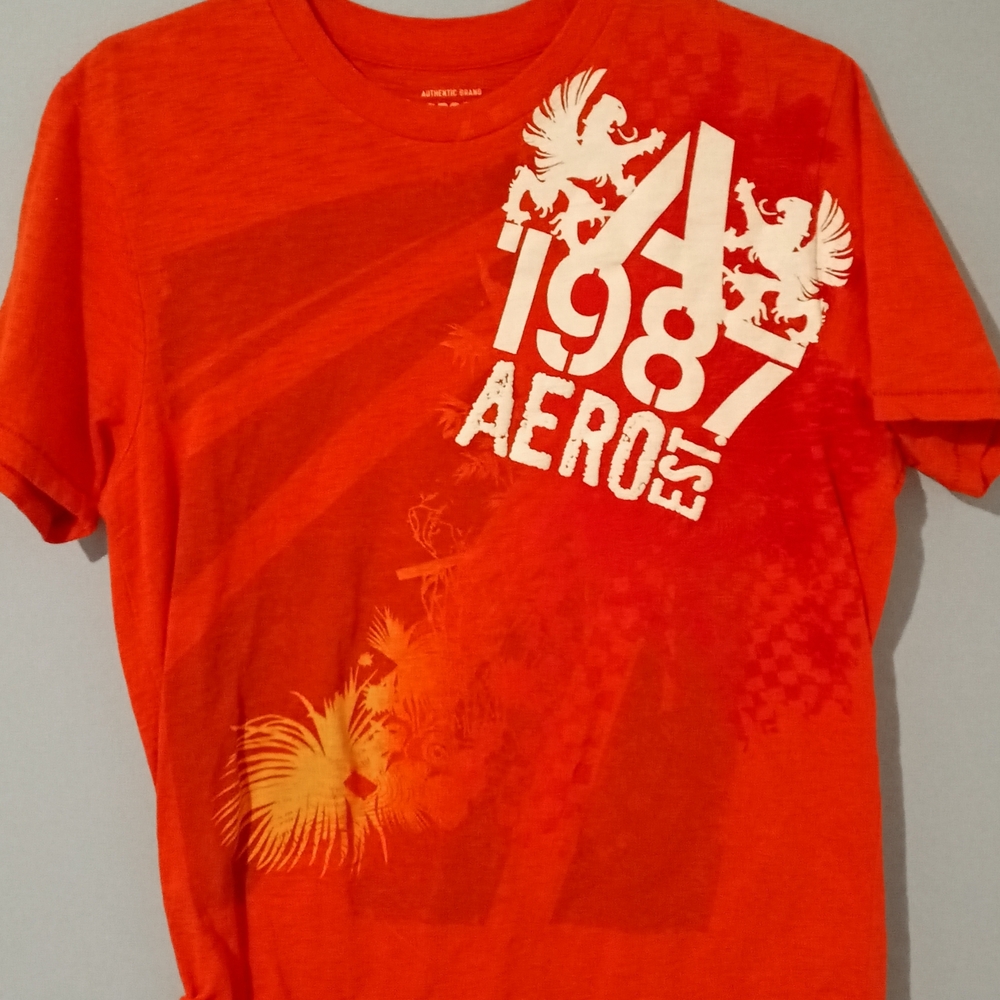 Aeropostale Orange Crewneck T-shirt